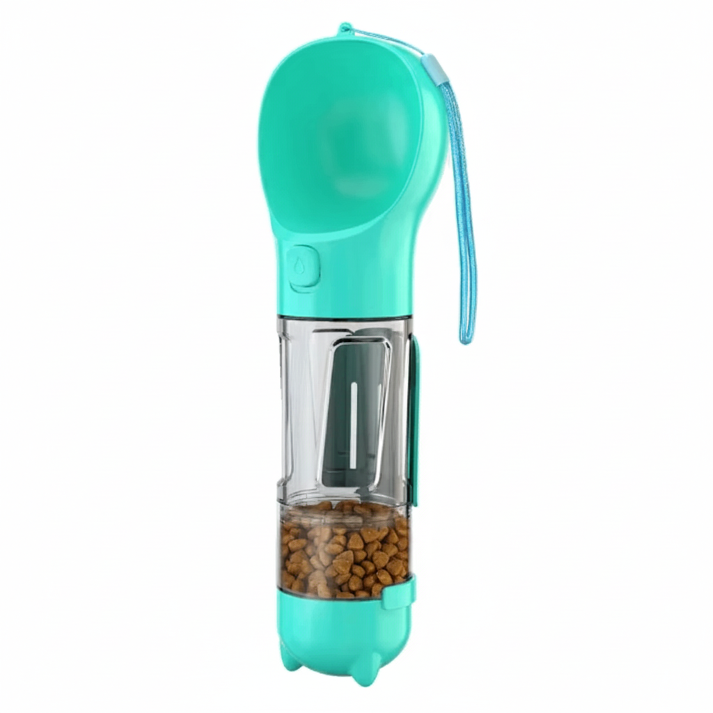 Botella Portátil 3 en 1 para Mascotas con Dispensador